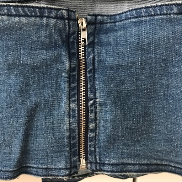 Latiste denim cropped top with zipper - Picture 6 of 7